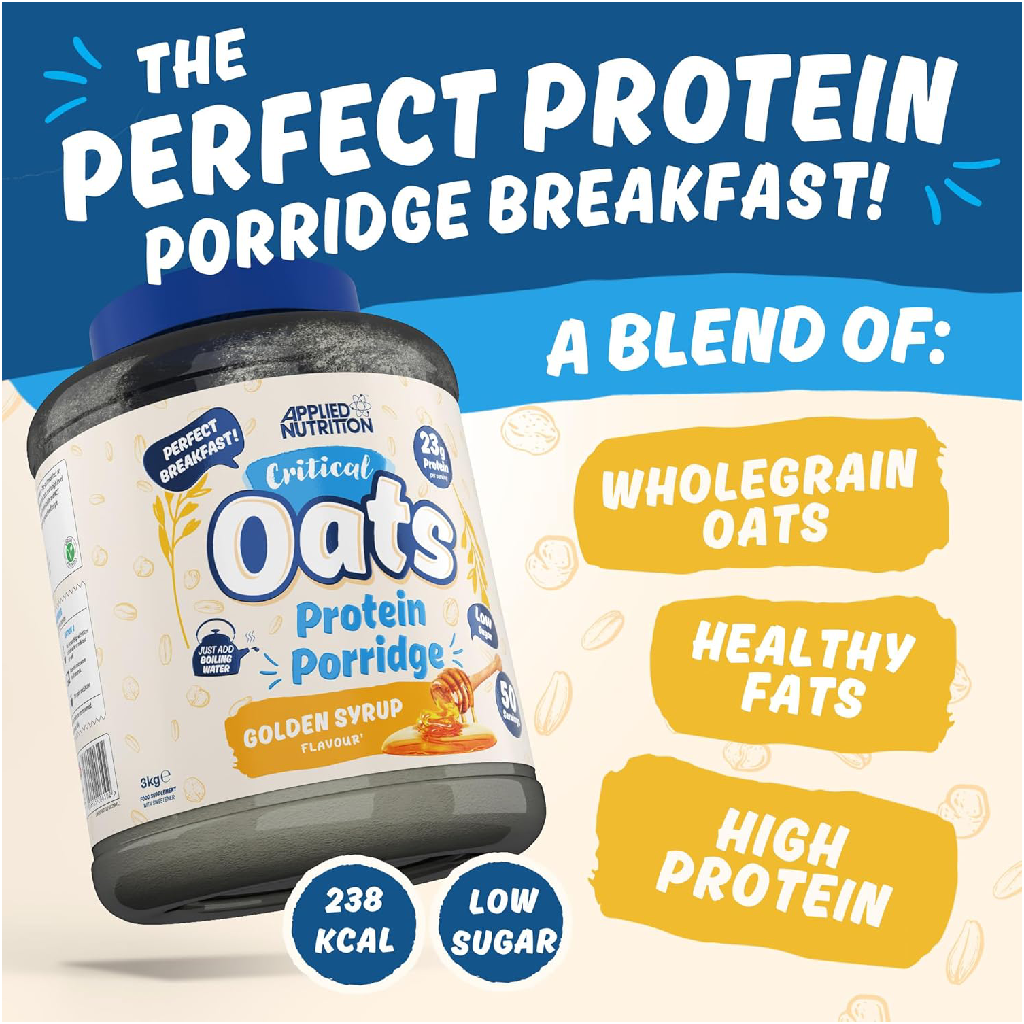 Applied Nutrition Critical Oats Protein Porridge 3kg (Halal) (50 servings)