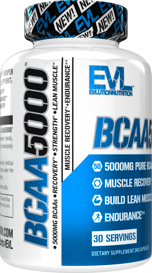Evlution Nutrition Bcaa 5000 Branched Chain Amino Acids Muscle Recovery 240 Capsules