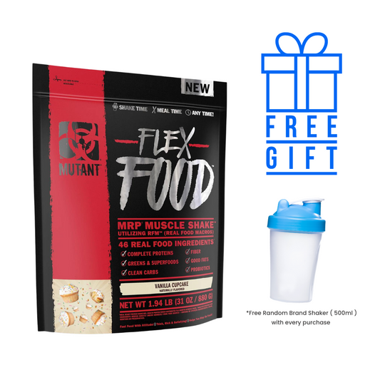Mutant Flex Food, Meal Replacement Shake with 46 Real Food Ingredients , Protein , Carbs , Probiotics 2lbs Free Shaker