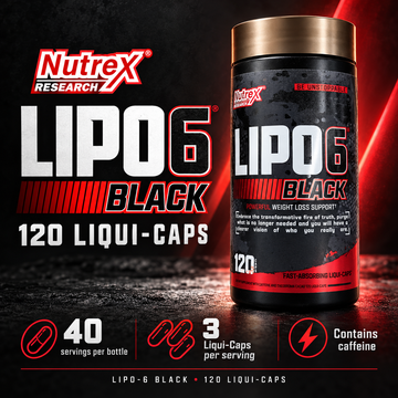 Nutrex LIPO-6 BLACK Fat Burner – 120 Liqui-Caps Expiry 31 Oct 2026
