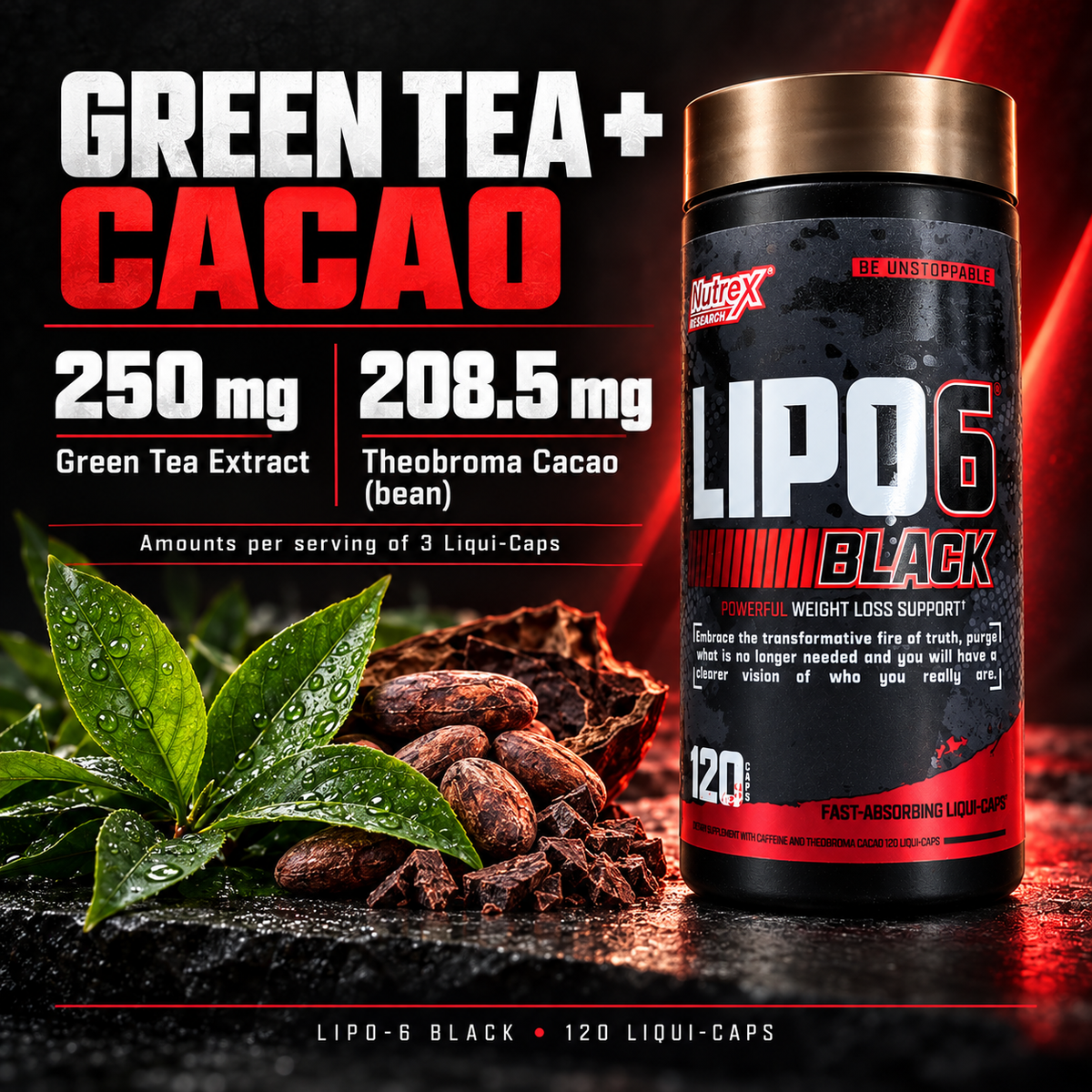 Nutrex LIPO-6 BLACK Fat Burner – 120 Liqui-Caps Expiry 31 Oct 2026