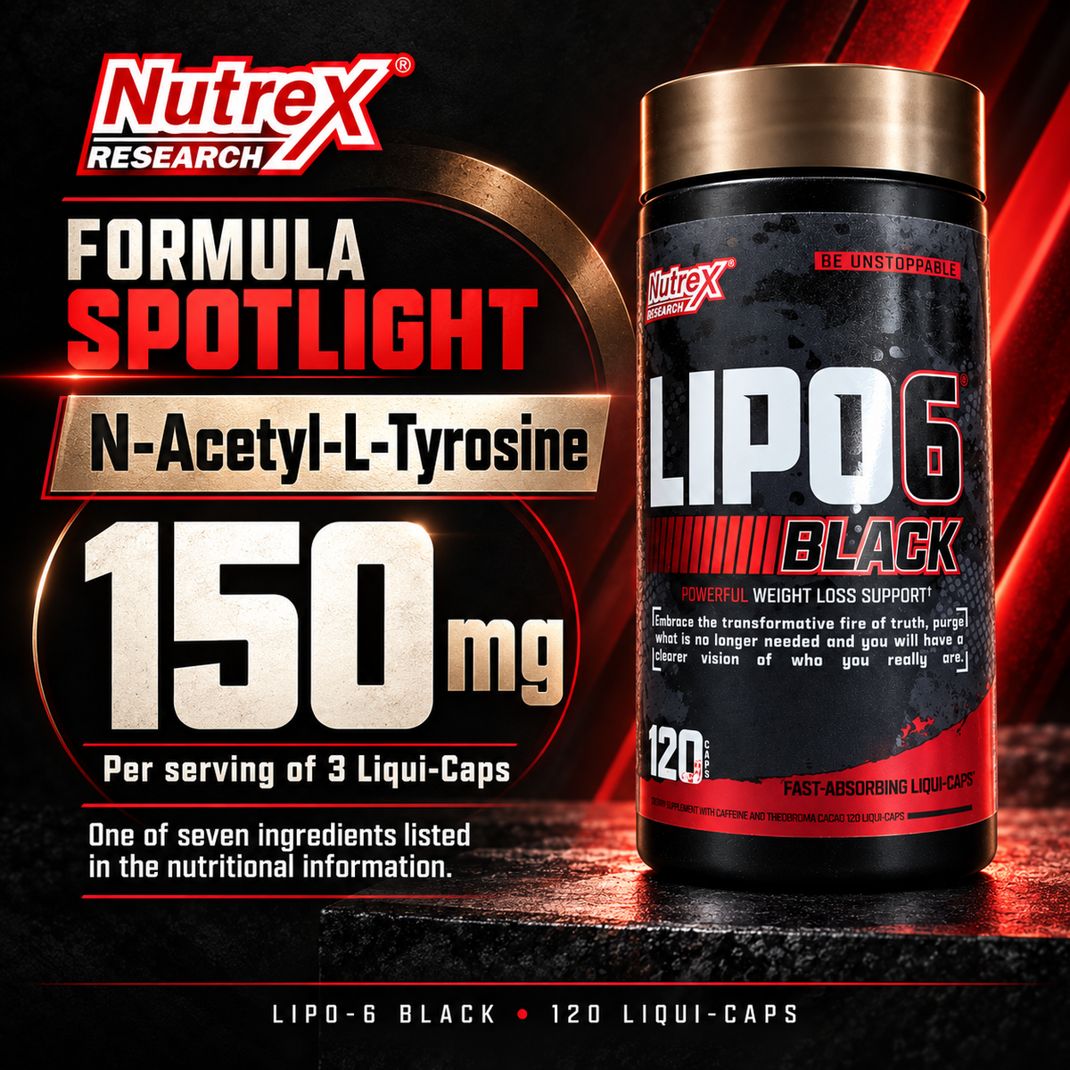 Nutrex LIPO-6 BLACK Fat Burner – 120 Liqui-Caps Expiry 31 Oct 2026