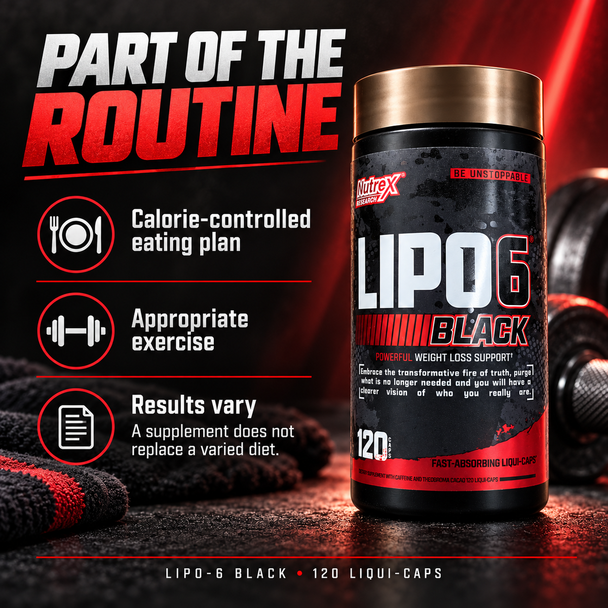 Nutrex LIPO-6 BLACK Fat Burner – 120 Liqui-Caps Expiry 31 Oct 2026