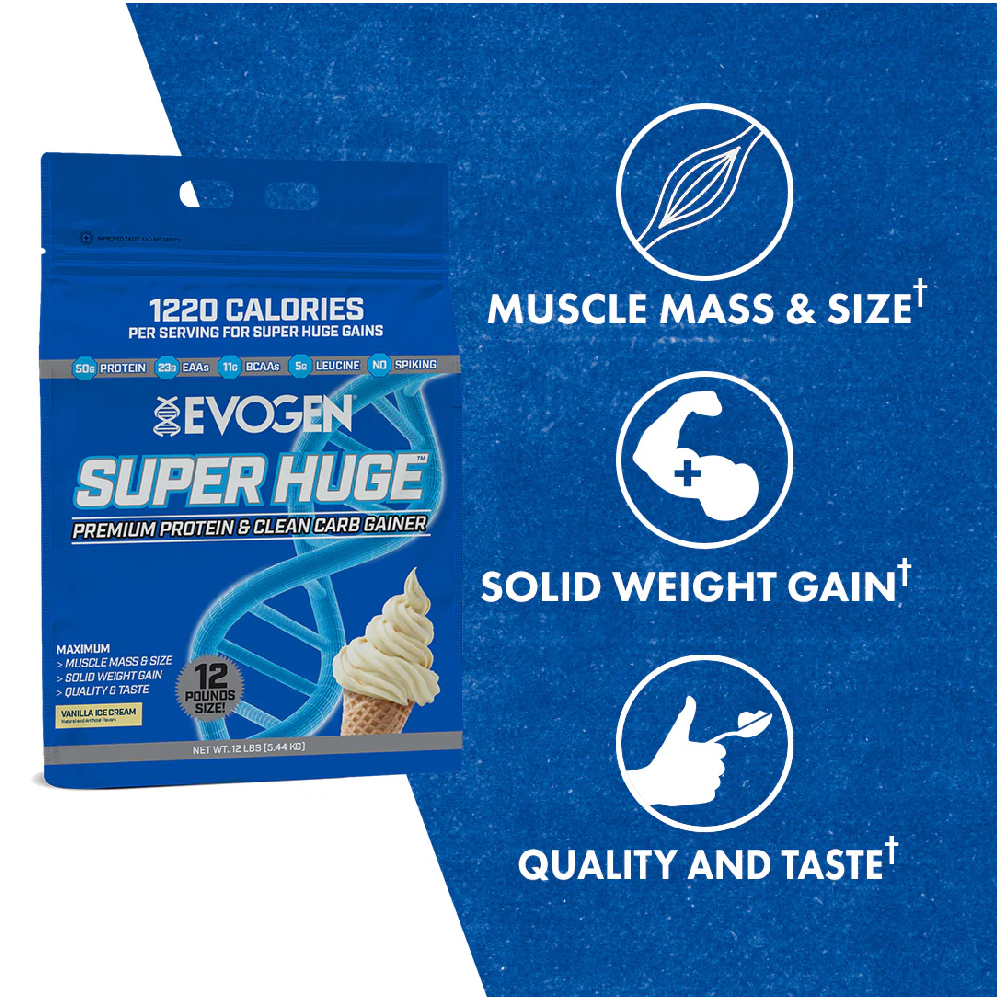 Evogen SUPERHUGE Mass Gainer ( 12lbs )