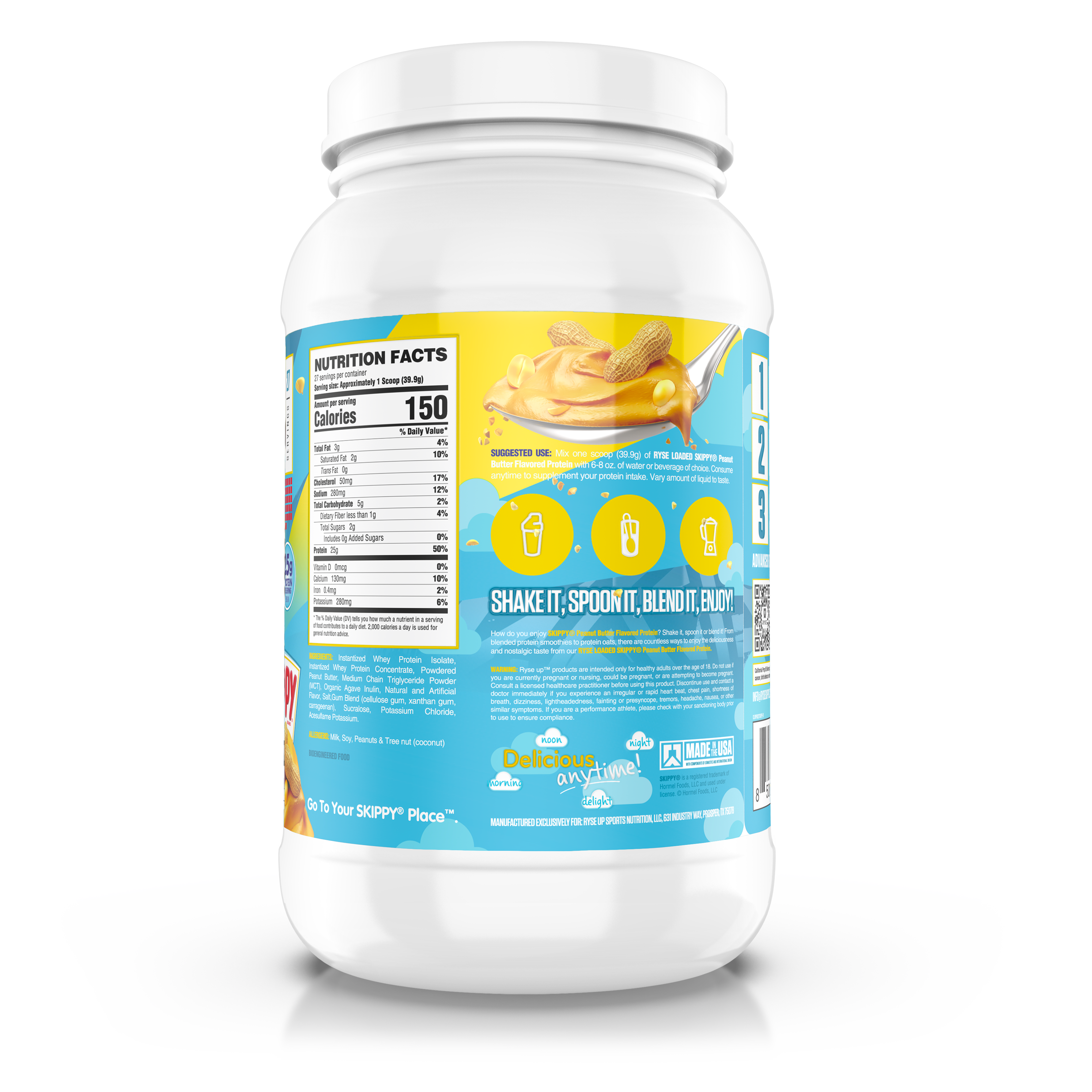 Ryse SKIPPY® PEANUT BUTTER FLAVOR Loaded Protein 2lb & 4lb