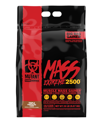 Mutant MASS EXTREME 2500, Mass Gainer, For extreme hard gainers, 20 lbs Free Mutant Shaker & Lifting Straps