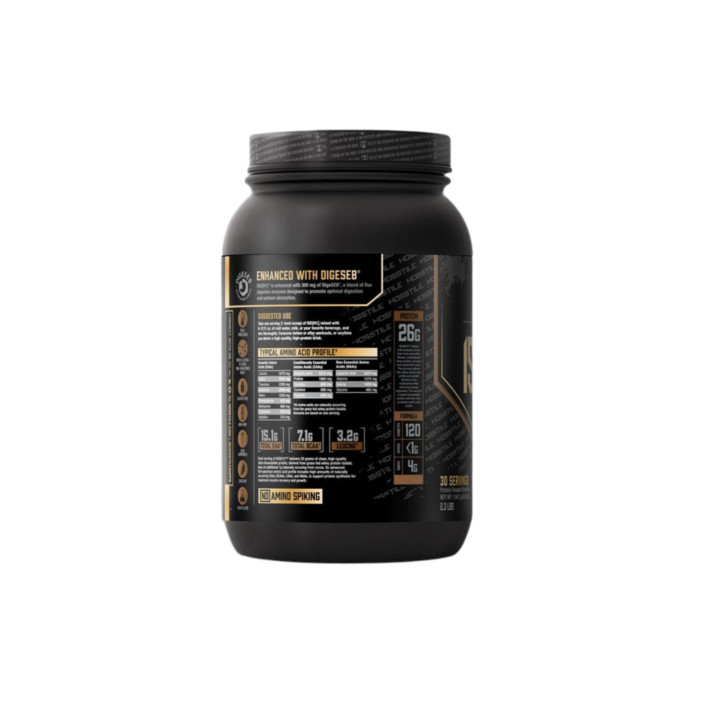 Hosstile Iso H1 100% Grass Fed Whey Protein Isolate 2lbs 30 Servings