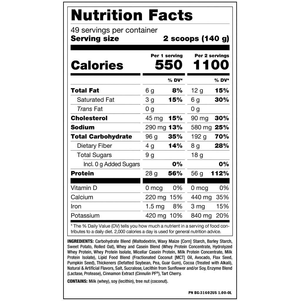 Mutant Mass - Mass Gainer 280g Triple Chocolate (Trial Size)