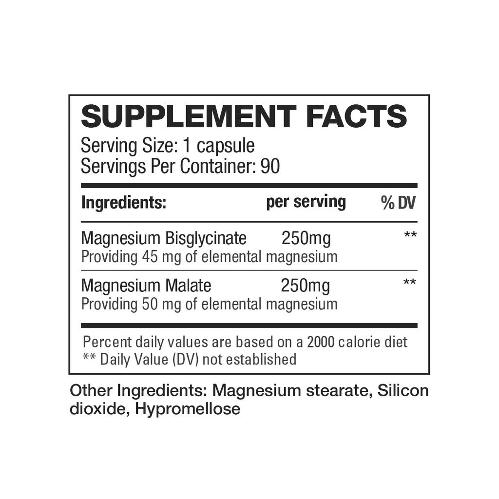 HD Muscle Magnesium 500mg - 90 Capsules