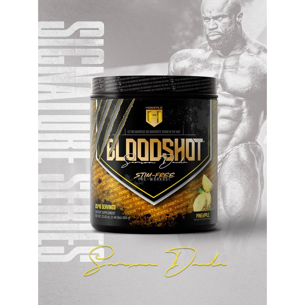 Hosstile Bloodshot Non-Stimulant Pre-Workout , Supports Muscle pumps , Endurance , Focus Performance