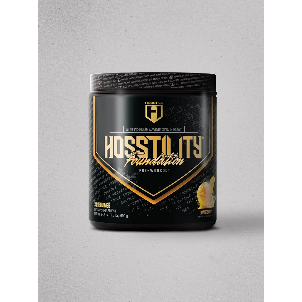 Hosstile Hosstility Foundation Entry Level Pre-Workout 6G Vegan Fermented L-Citrulline , 3.2G Beta Alanine 300mg Caffein