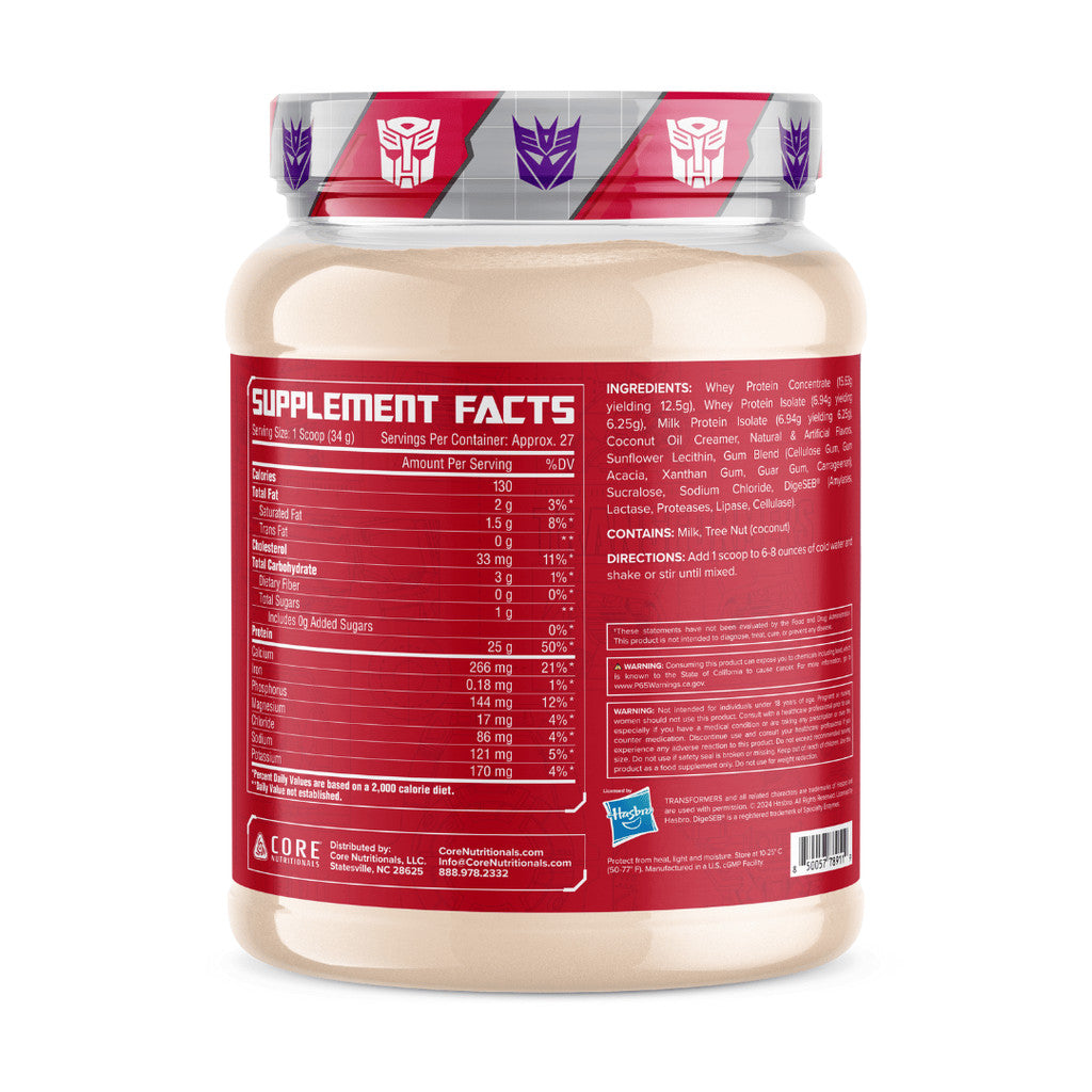 Core Nutritionals Transformers Protron Protein Blend 2lbs
