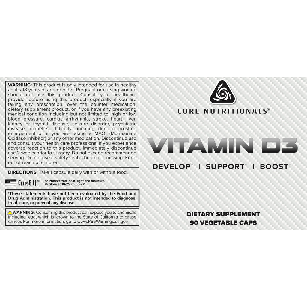 Core Nutritionals Vitamin D3 90 Capsules