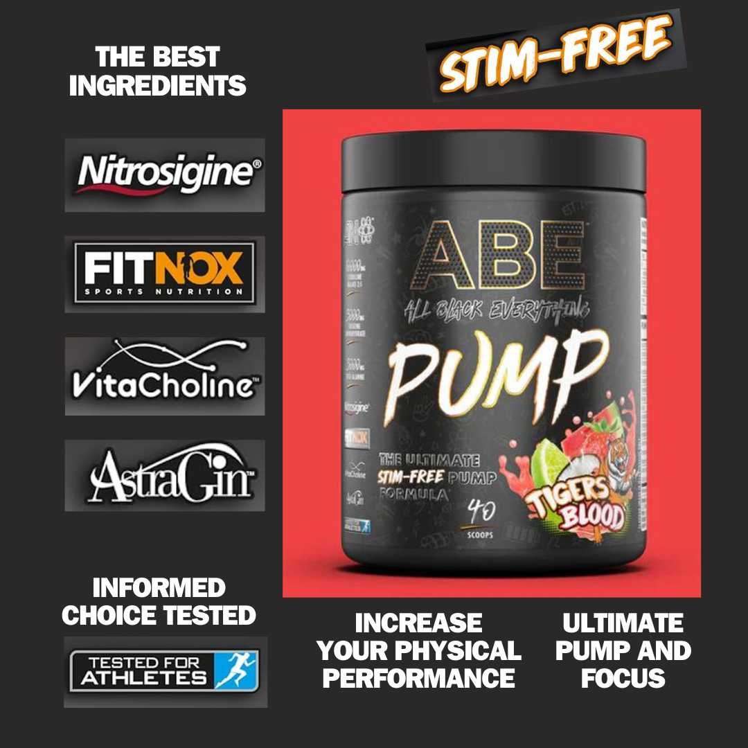 Applied Nutrition ABE PUMP - Zero Stim Pre-Workout (500G) (Halal) ( 40/20 Servings)