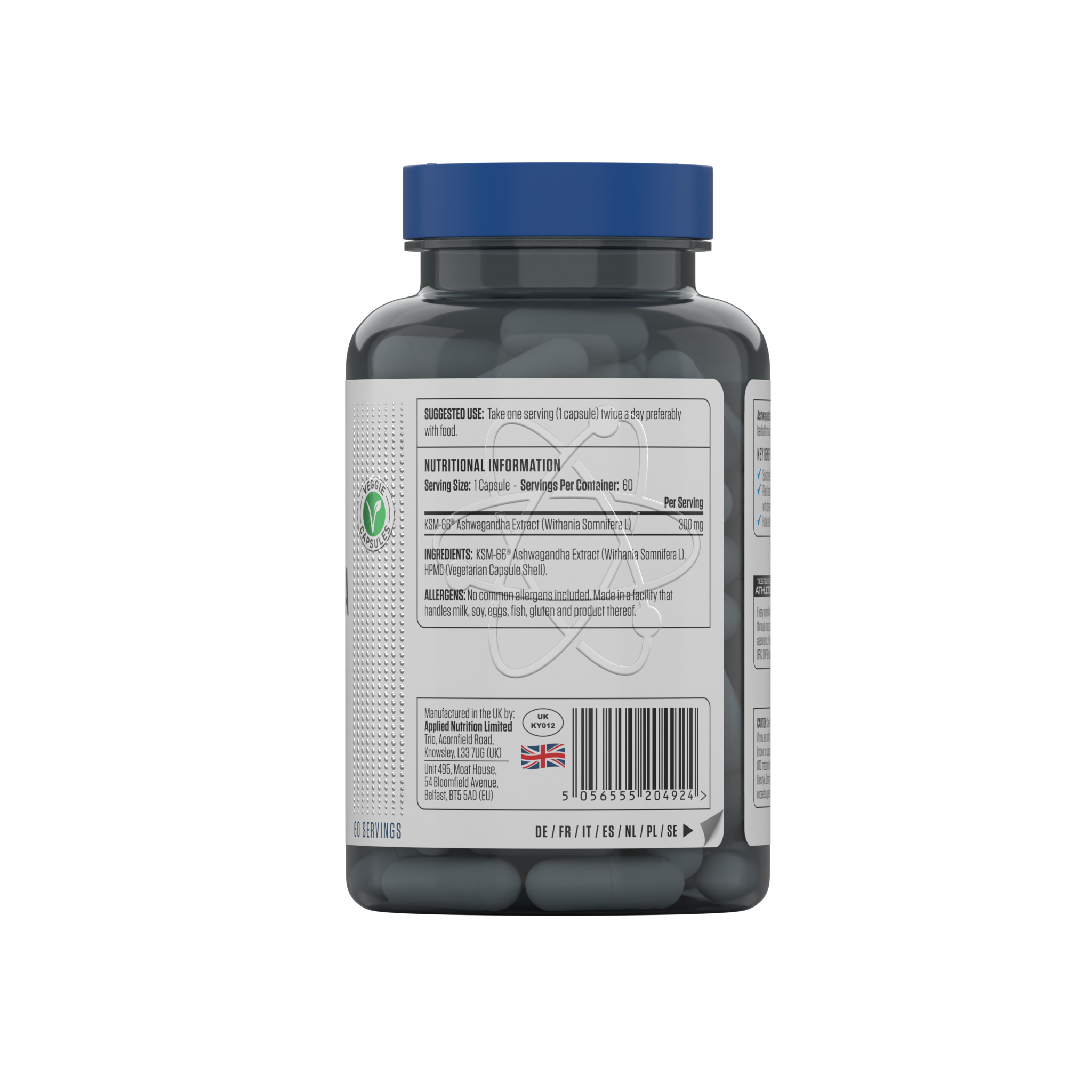 Applied Nutrition Ashwagandha KSM-66 (Halal) ( 60 Servings )