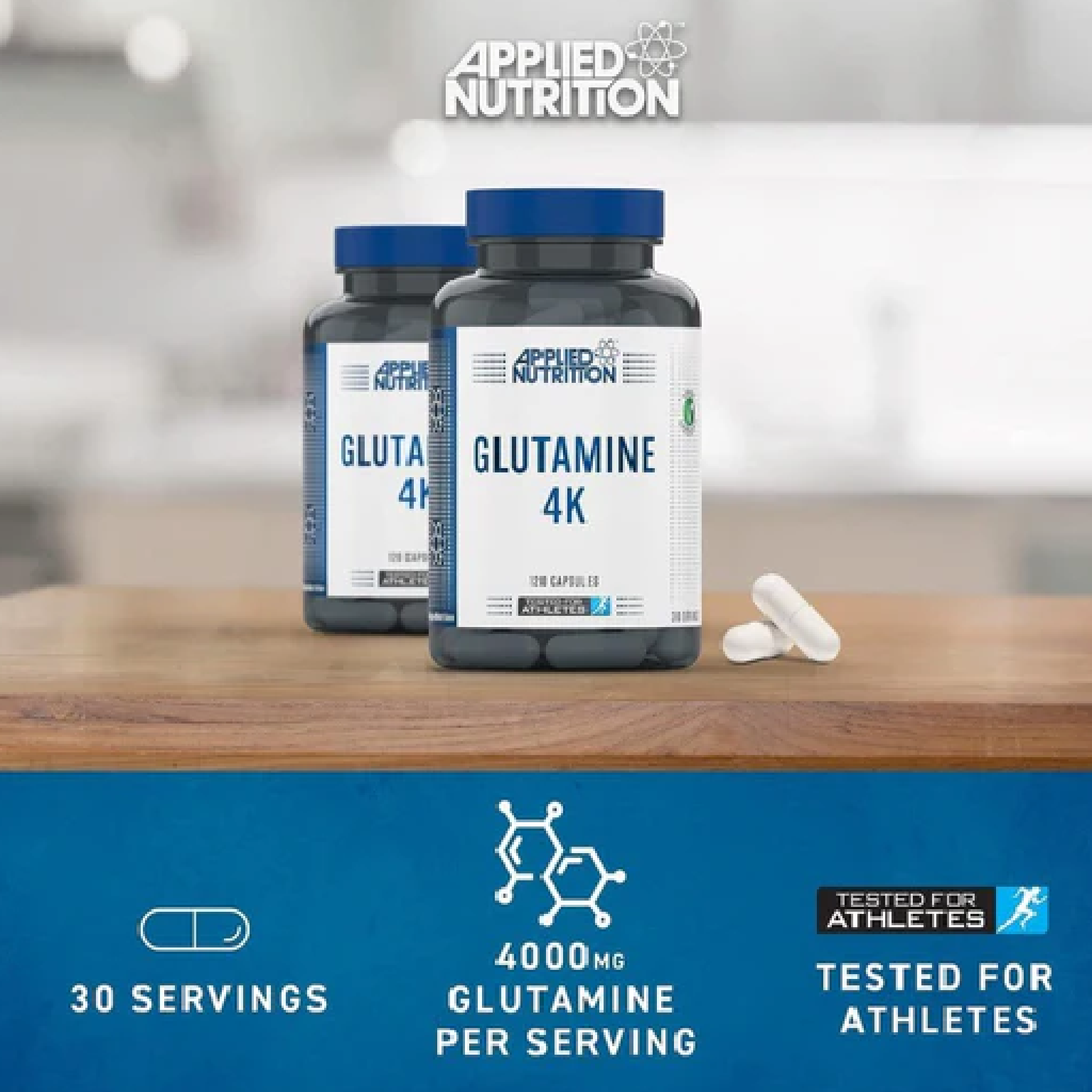 Applied Nutrition GLUTAMINE 4K Capsules (Halal) ( 30 Servings )