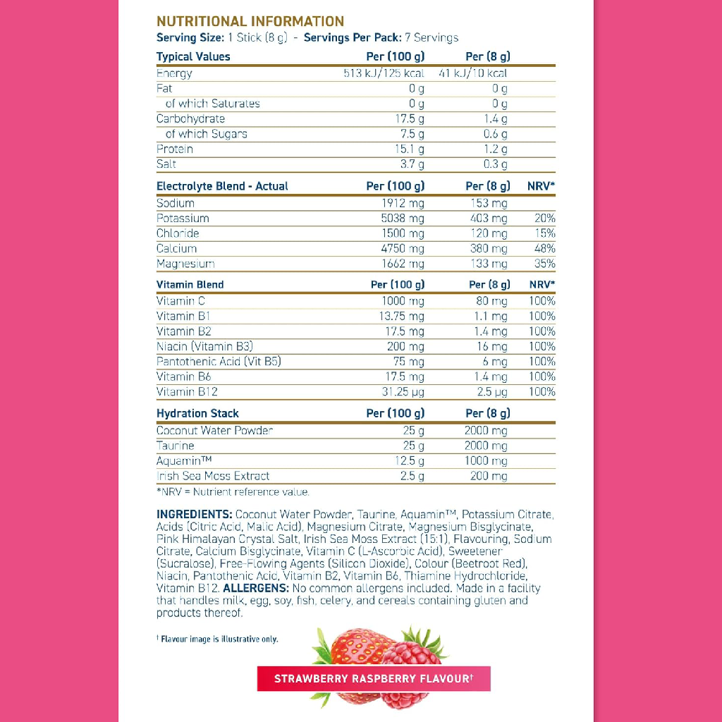 Applied Nutrition Hydration+ Electrolyte & Vitamin Sticks (7-Day Supply)