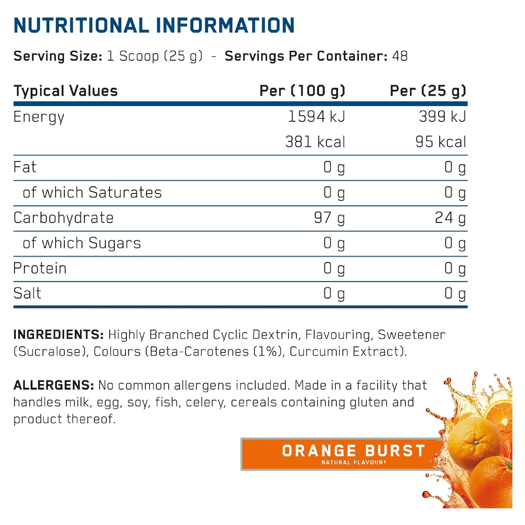 Applied Nutrition Carb X (Halal) (48 Servings)