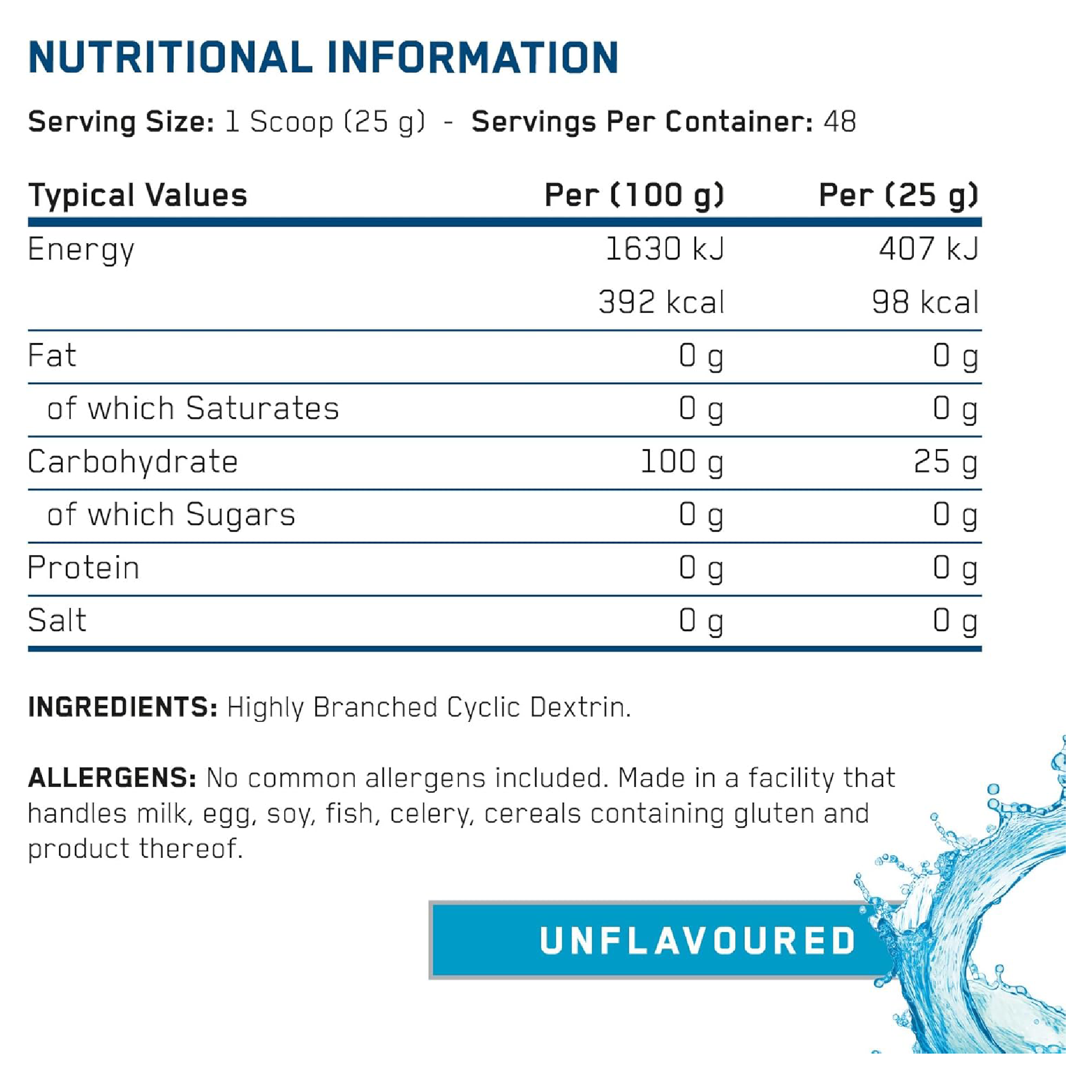 Applied Nutrition Carb X (Halal) (48 Servings)
