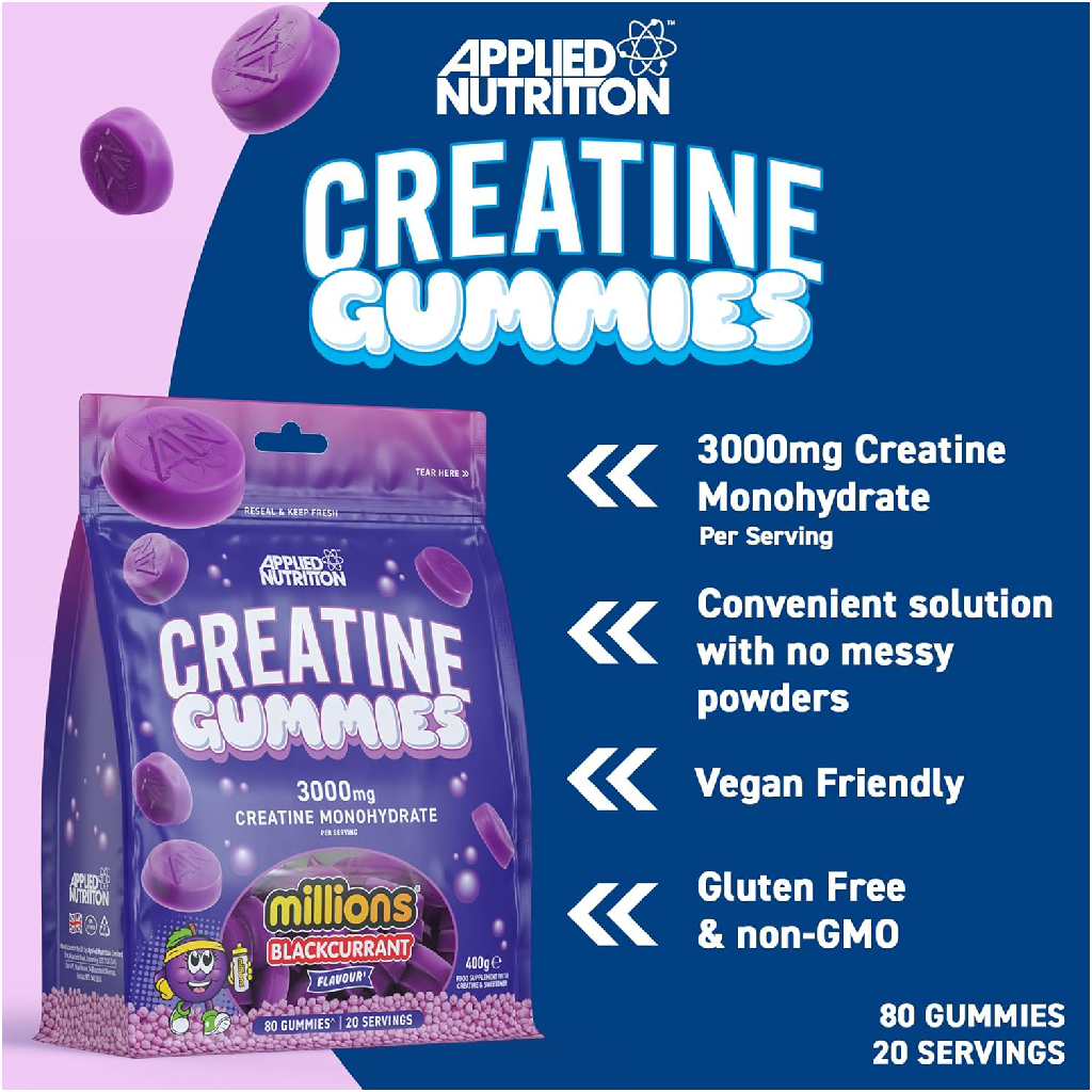 Applied Nutrition Creatine Monohydrate Gummies (Halal) (20 Servings)