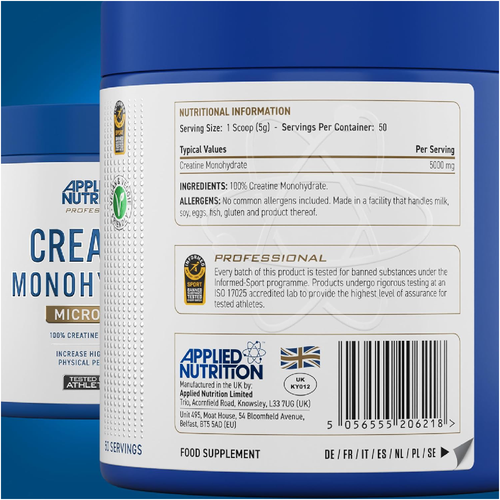 Applied Nutrition Creatine Monohydrate (Halal) ( 50 Servings )