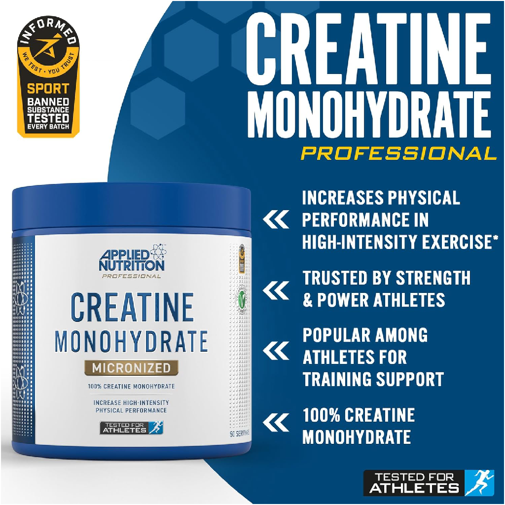 Applied Nutrition Creatine Monohydrate (Halal) ( 50 Servings )