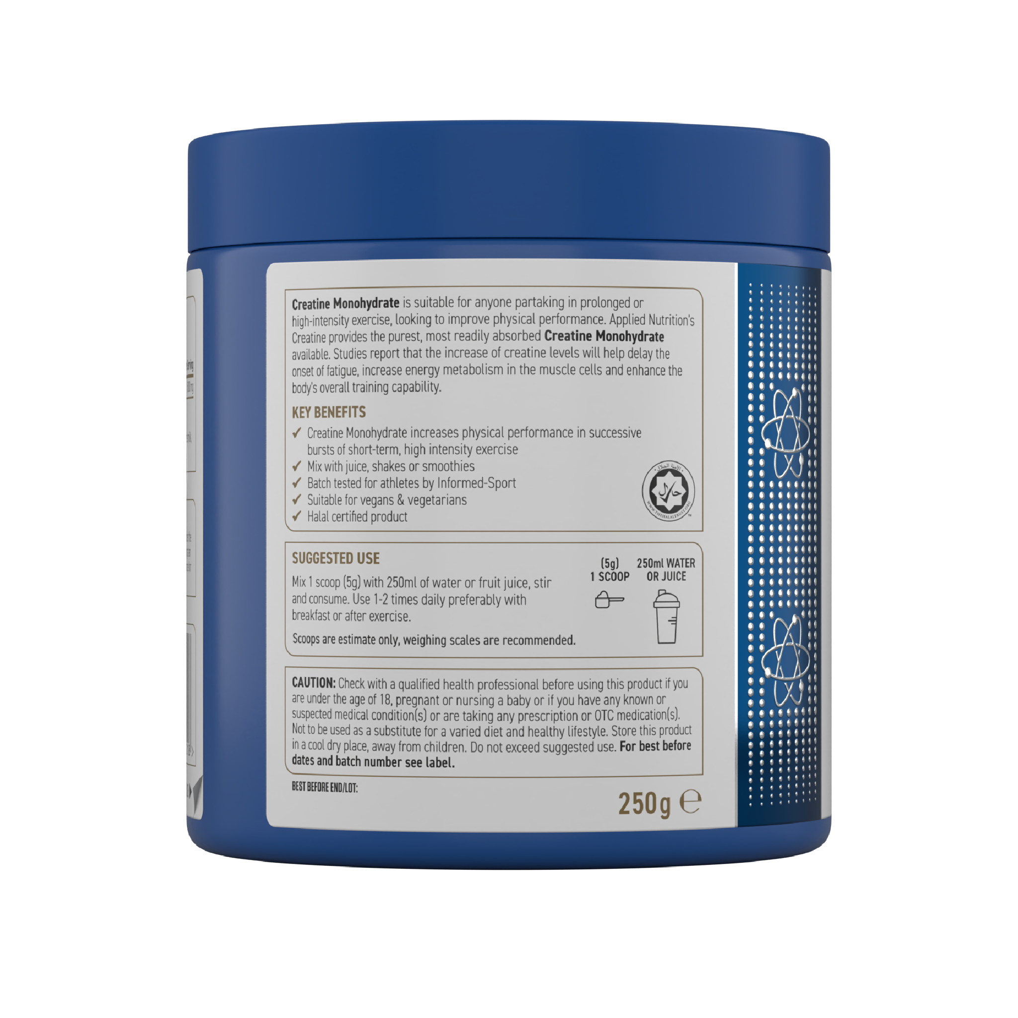 Applied Nutrition Creatine Monohydrate (Halal) ( 50 Servings )