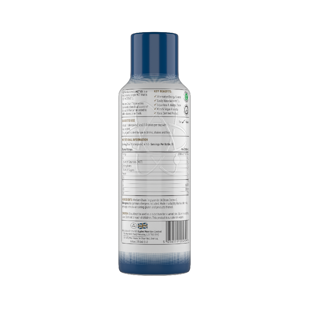Applied Nutrition MCT Oil 490ml From Coconut Oil Halal Certified (35 Servings)