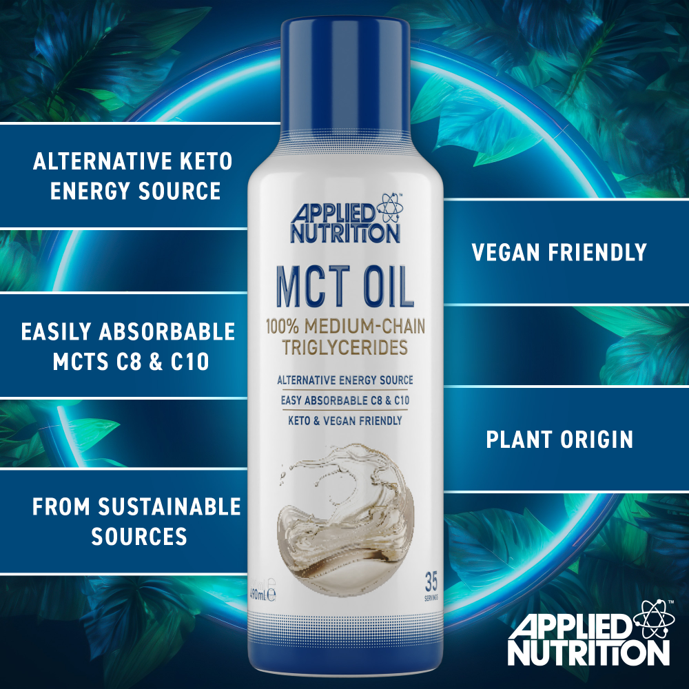 Applied Nutrition MCT Oil 490ml From Coconut Oil Halal Certified (35 Servings)