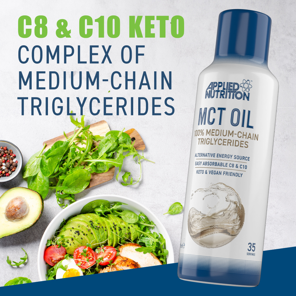 Applied Nutrition MCT Oil 490ml From Coconut Oil Halal Certified (35 Servings)