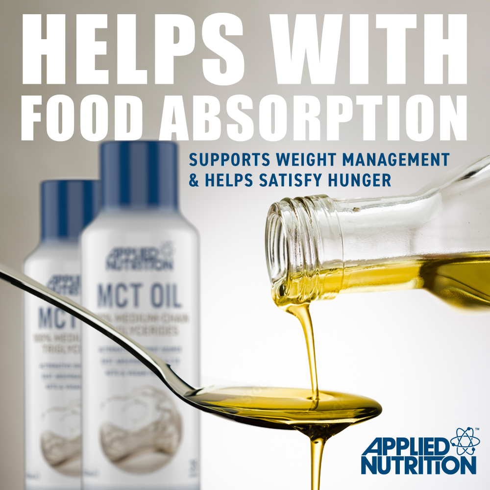 Applied Nutrition MCT Oil 490ml From Coconut Oil Halal Certified (35 Servings)