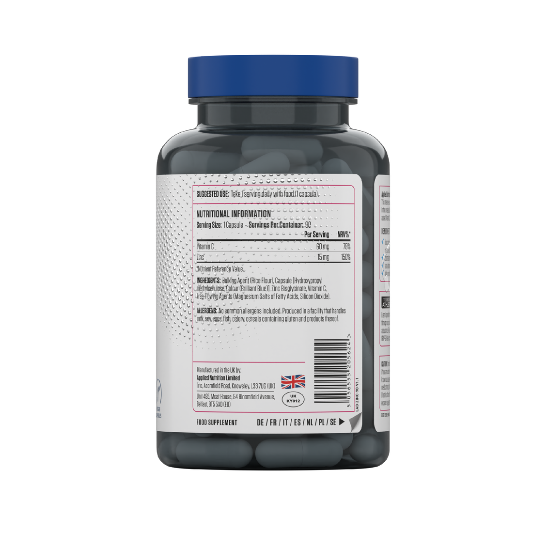 Applied Nutrition Zinc Capsules (Halal)