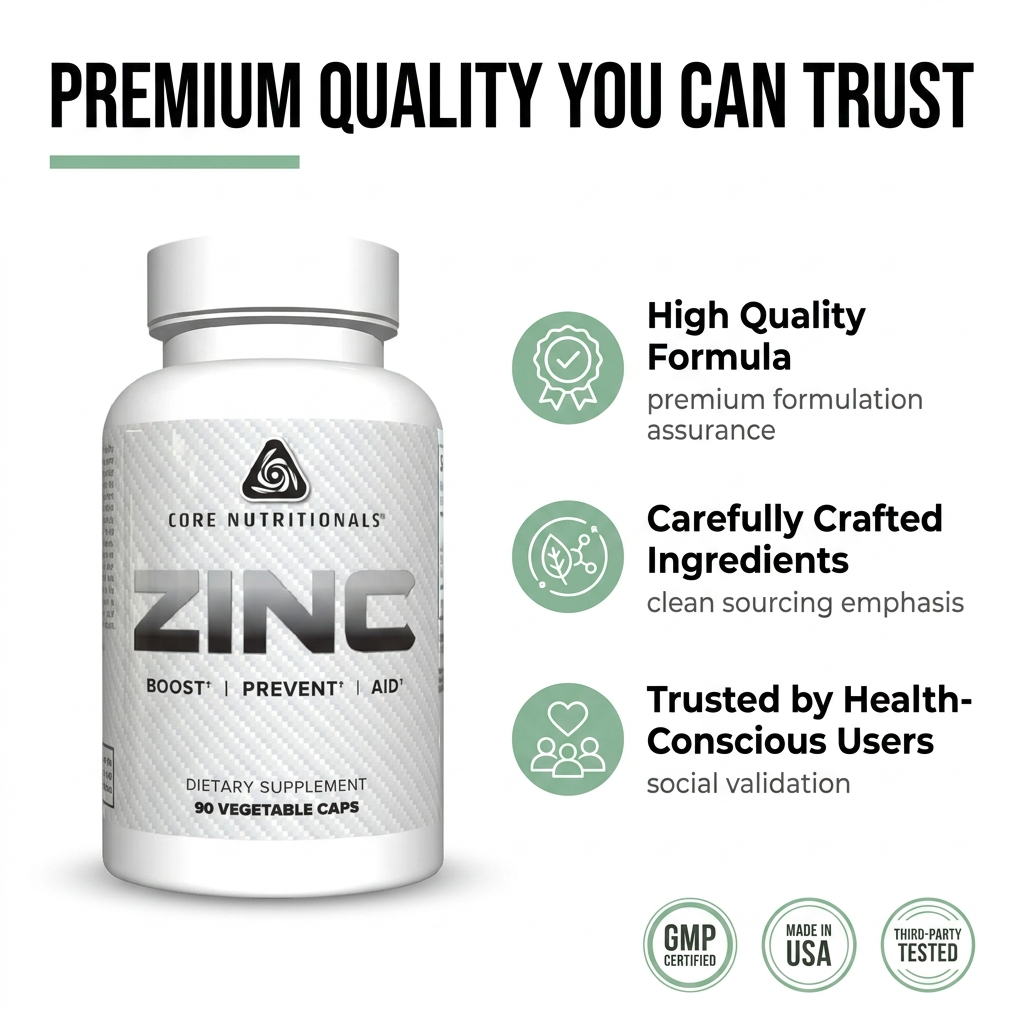 Core Nutritionals Zinc 90 Capsules