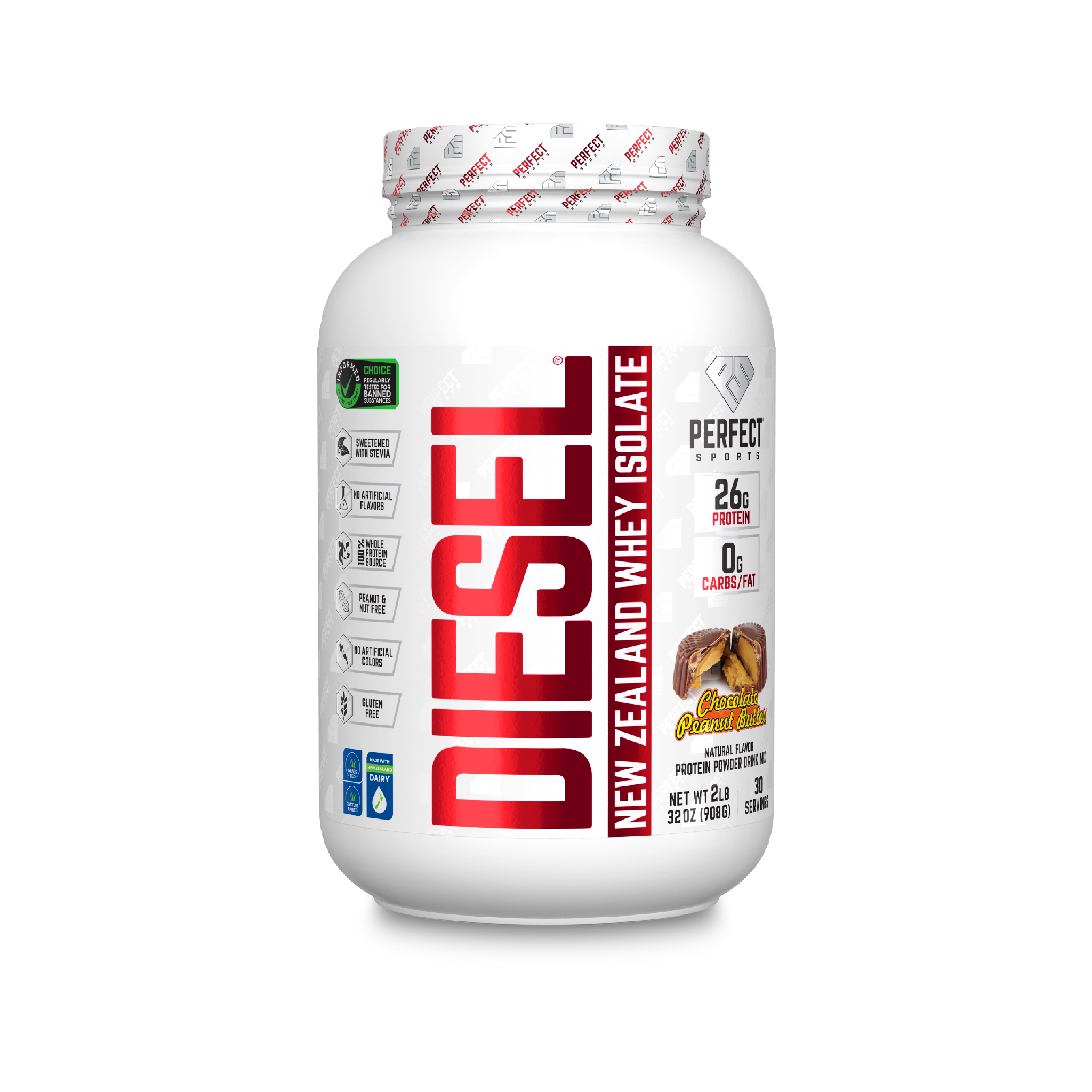 PERFECT Sports Diesel New Zealand 100% Whey Protein Isolate 2LB