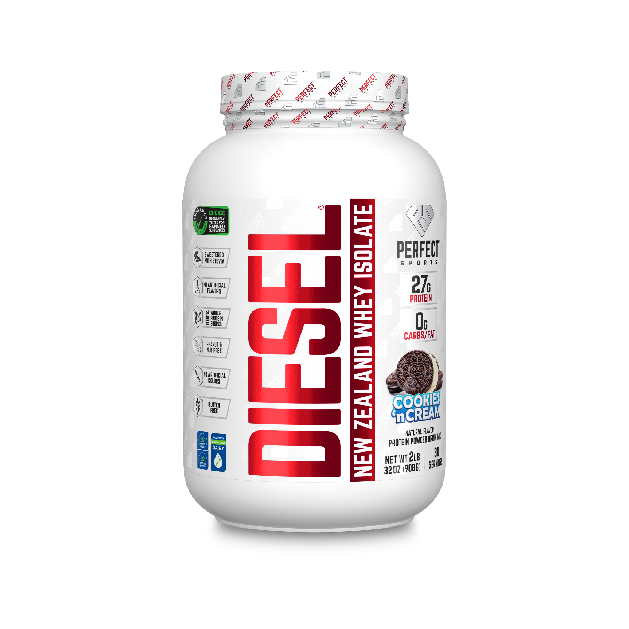 PERFECT Sports Diesel New Zealand 100% Whey Protein Isolate 2LB