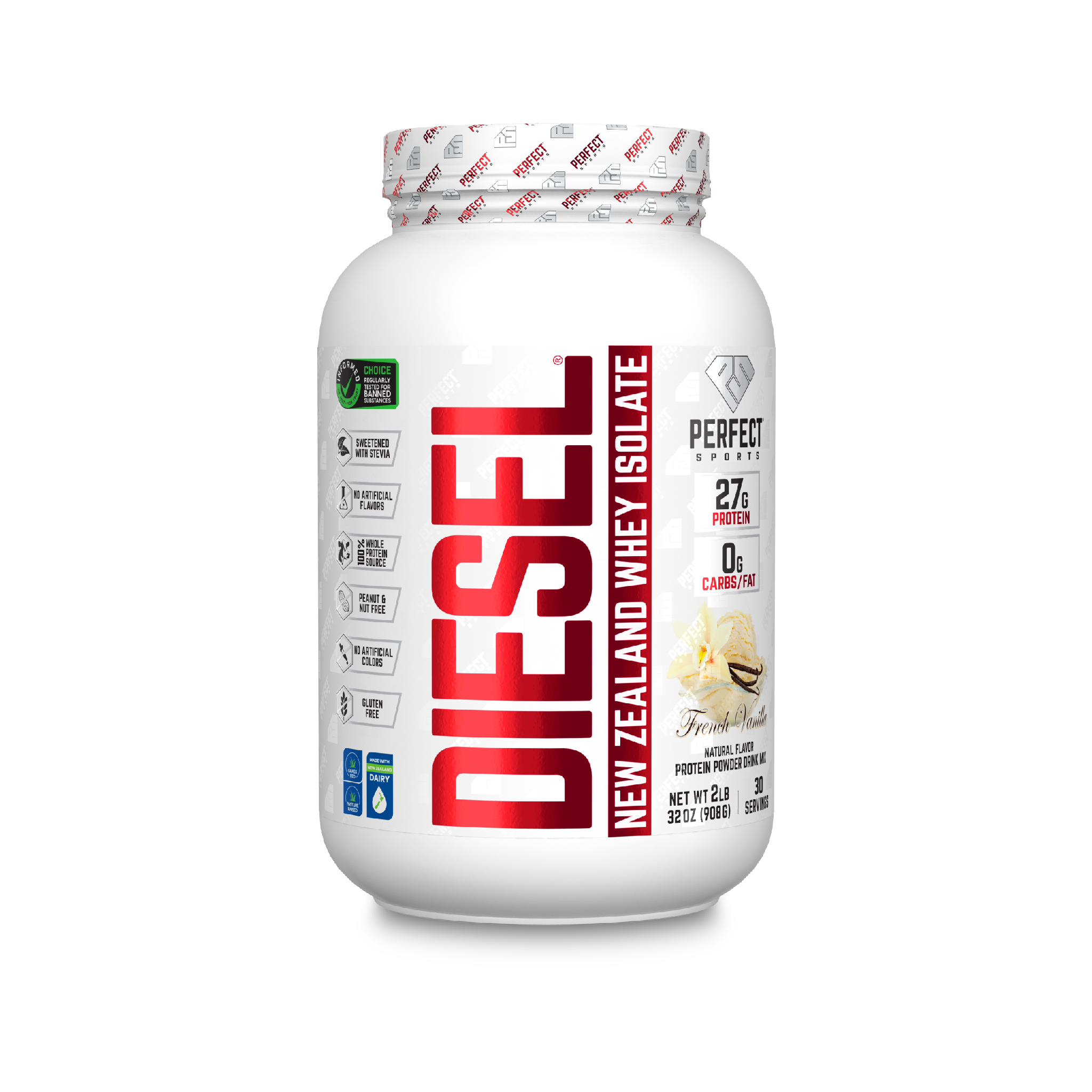PERFECT Sports Diesel New Zealand 100% Whey Protein Isolate 2LB