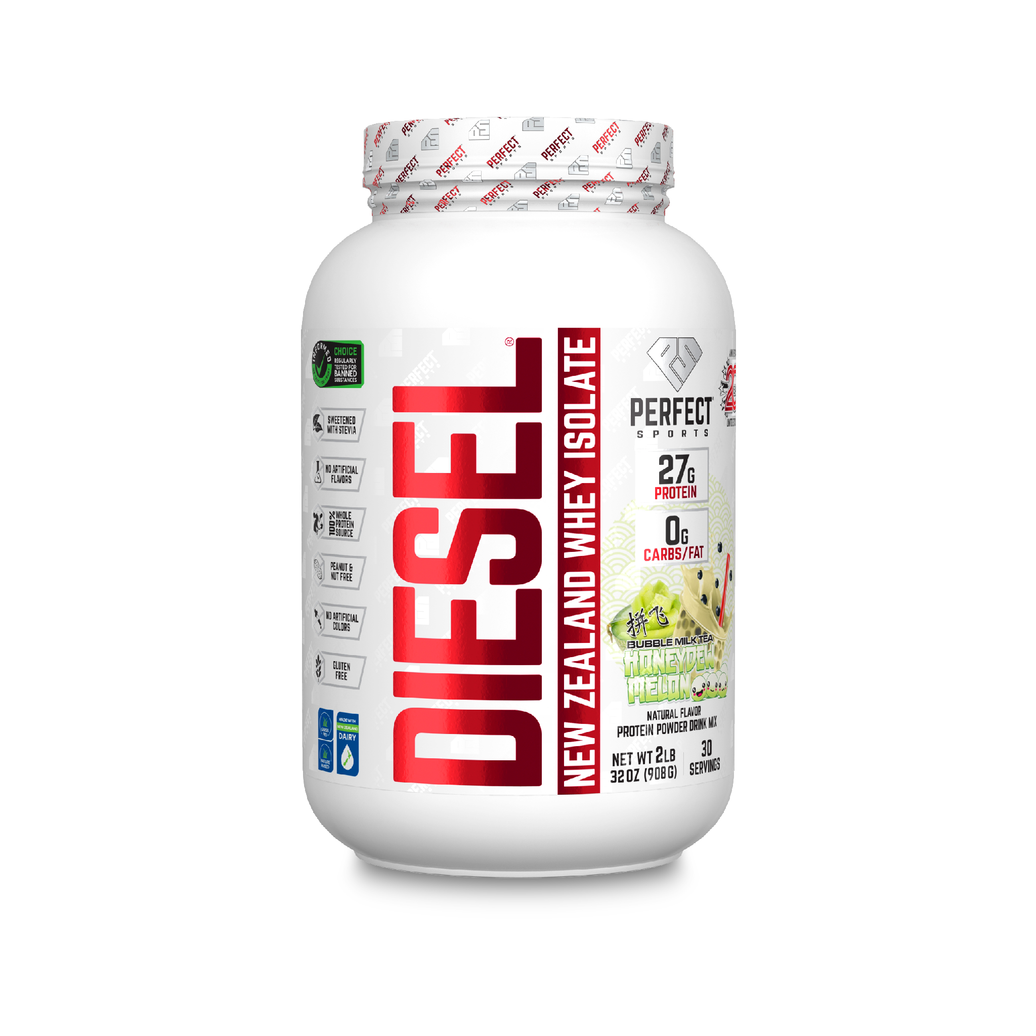 PERFECT Sports Diesel New Zealand 100% Whey Protein Isolate 2LB