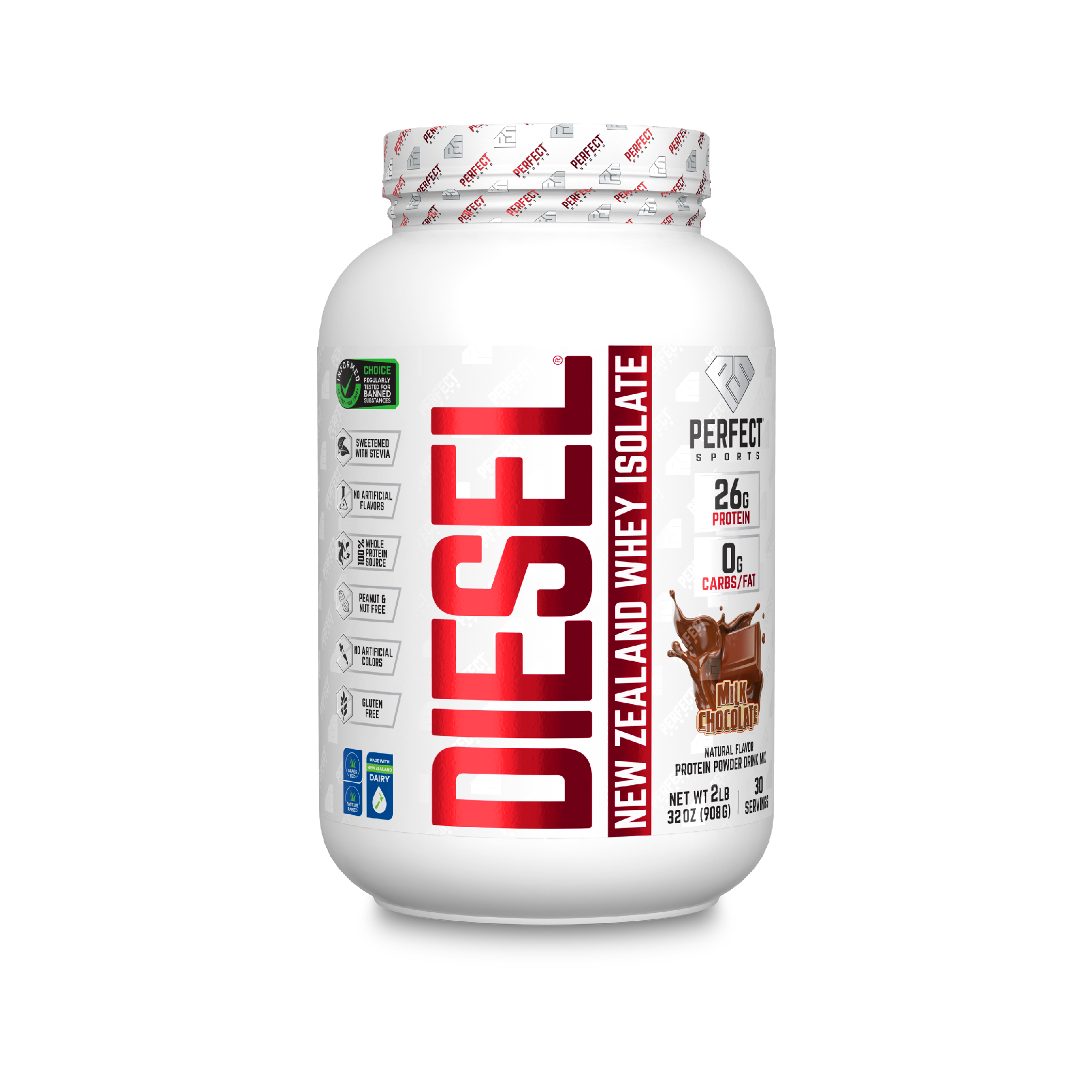 PERFECT Sports Diesel New Zealand 100% Whey Protein Isolate 2LB