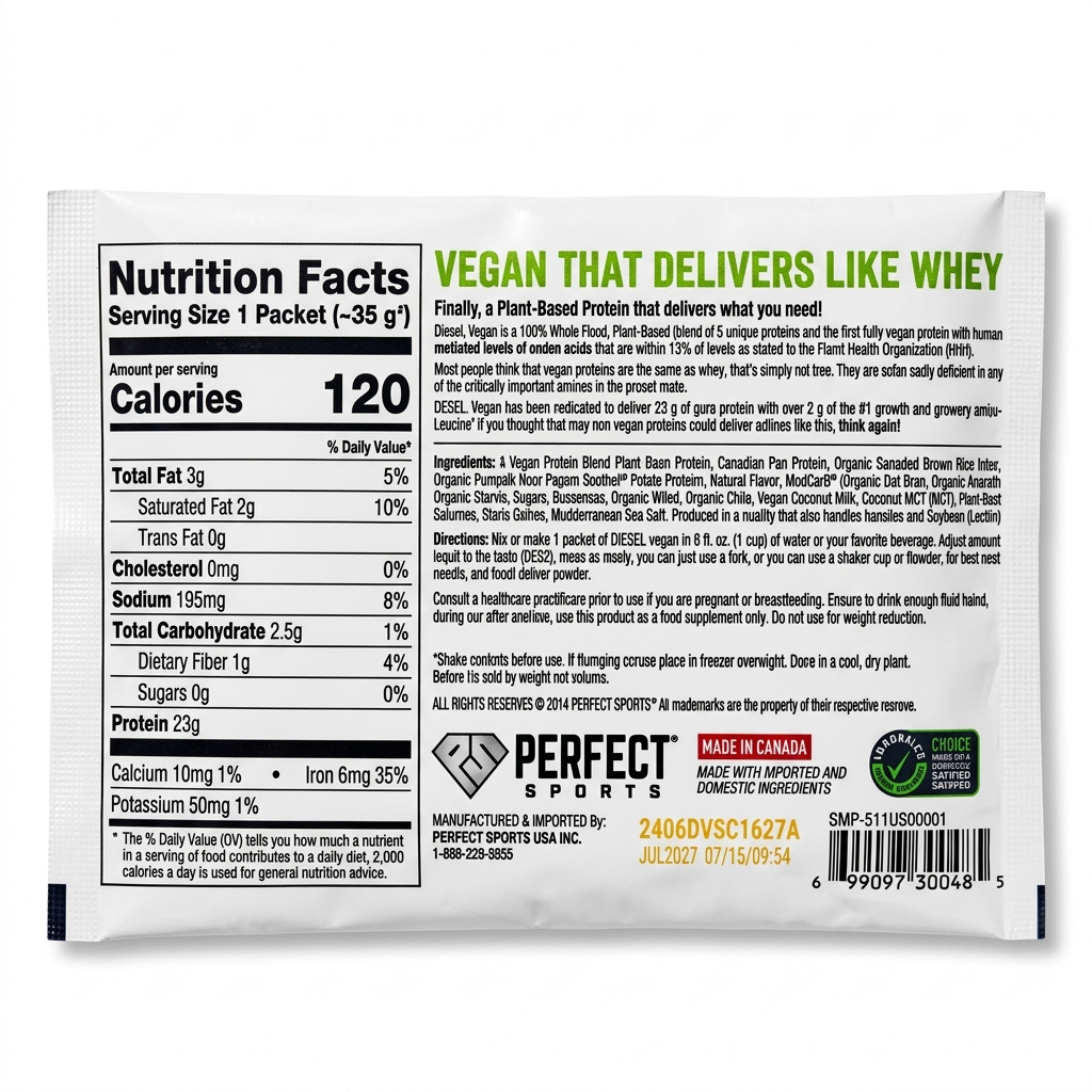 PERFECT Sports Diesel DIESEL Vegan Protein Sample Pack