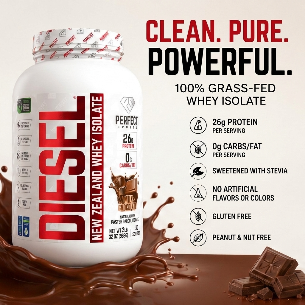PERFECT Sports Diesel New Zealand 100% Whey Protein Isolate 2LB