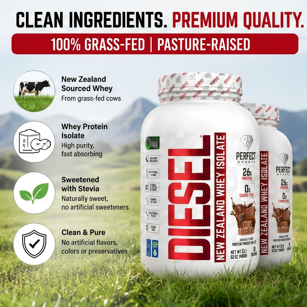 PERFECT Sports Diesel New Zealand 100% Whey Protein Isolate 2LB