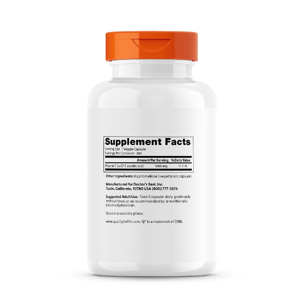 Doctor's Best Vitamin C with Q-C, 1,000 mg, 360 Veggie Caps