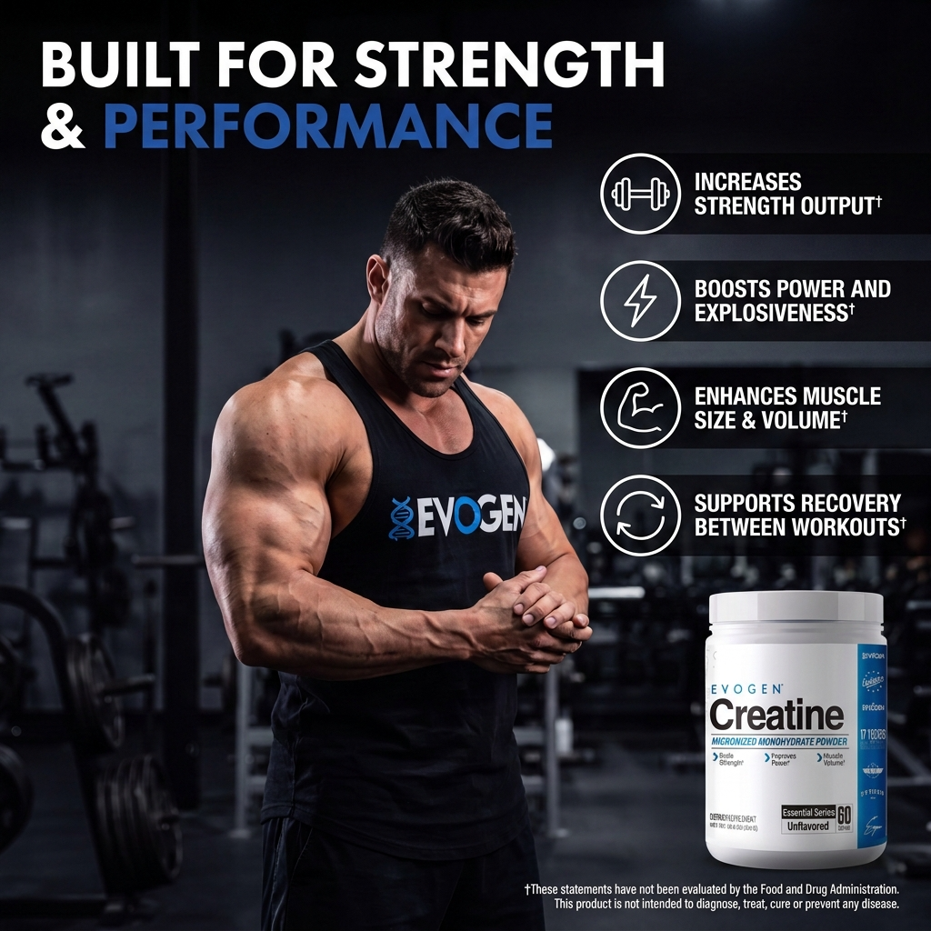 Evogen Creatine Monohydrate Unflavoured (60 Servings)