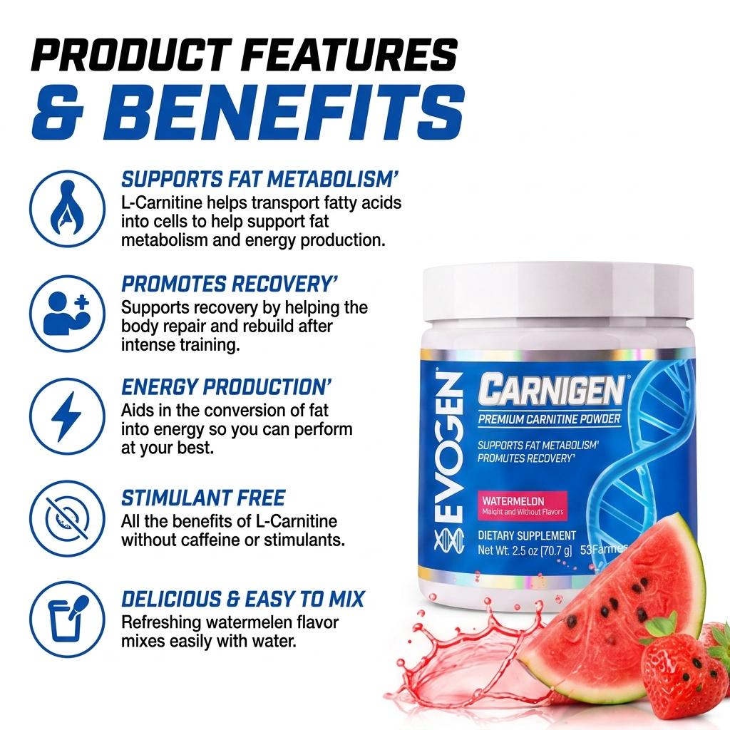 Evogen CARNIGEN CARNITINE POWDER ( 50 servings )