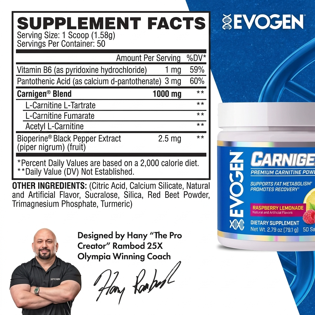 Evogen CARNIGEN CARNITINE POWDER ( 50 servings )