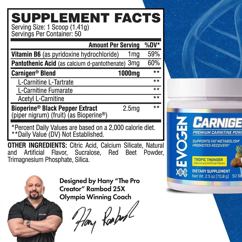 Evogen CARNIGEN CARNITINE POWDER ( 50 servings )