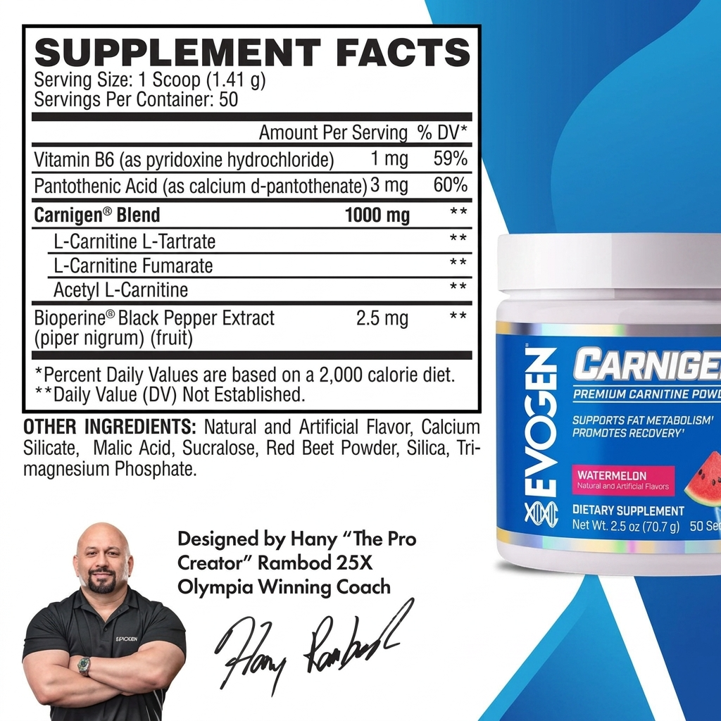 Evogen CARNIGEN CARNITINE POWDER ( 50 servings )