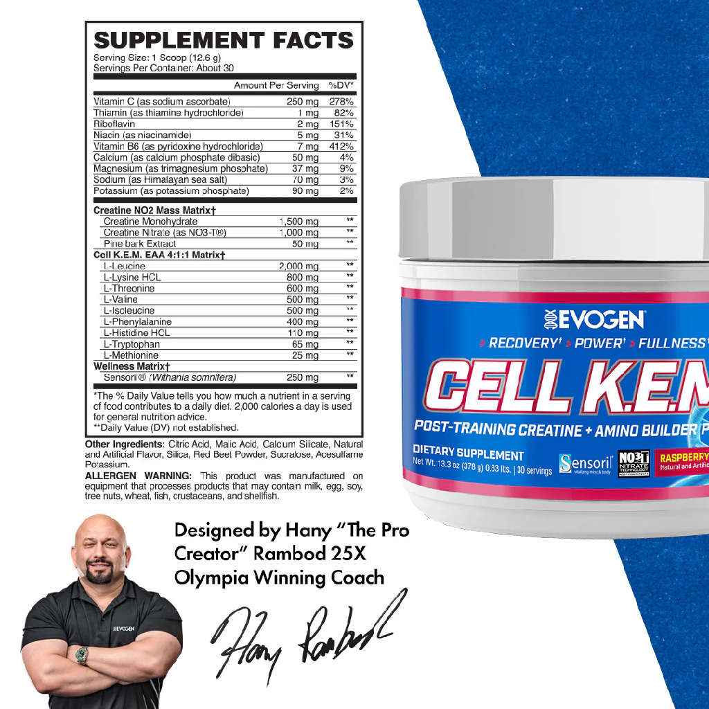 Evogen CELL K.E.M. PR - POST TRAINING CREATINE & AMINO BUILDER
