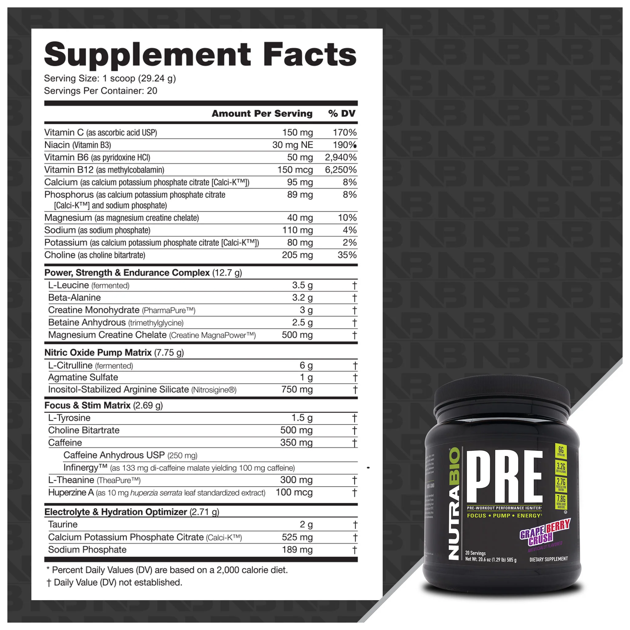 NutraBio PRE Workout