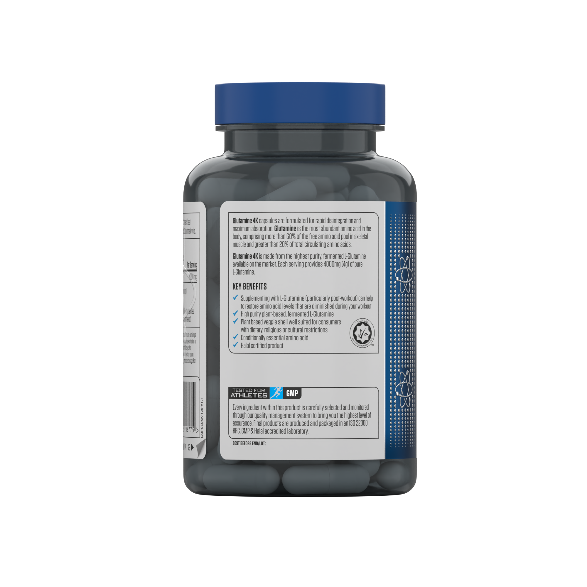 Applied Nutrition GLUTAMINE 4K Capsules (Halal) ( 30 Servings )